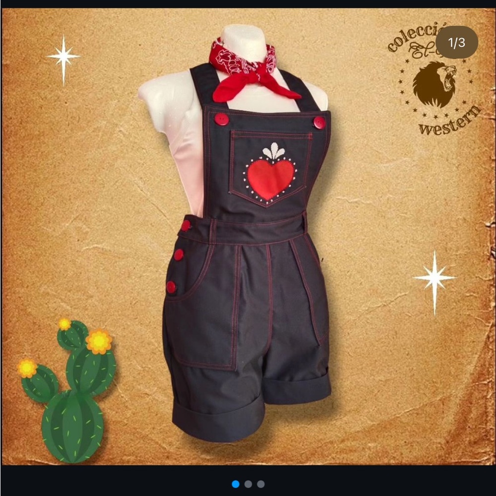 Rockabilly overalls (hand painted)